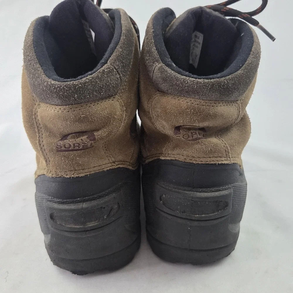 Sorel Winter Snow Boots Mens 12 Brown Leather Waterproof Rubber Duck Gorpcore